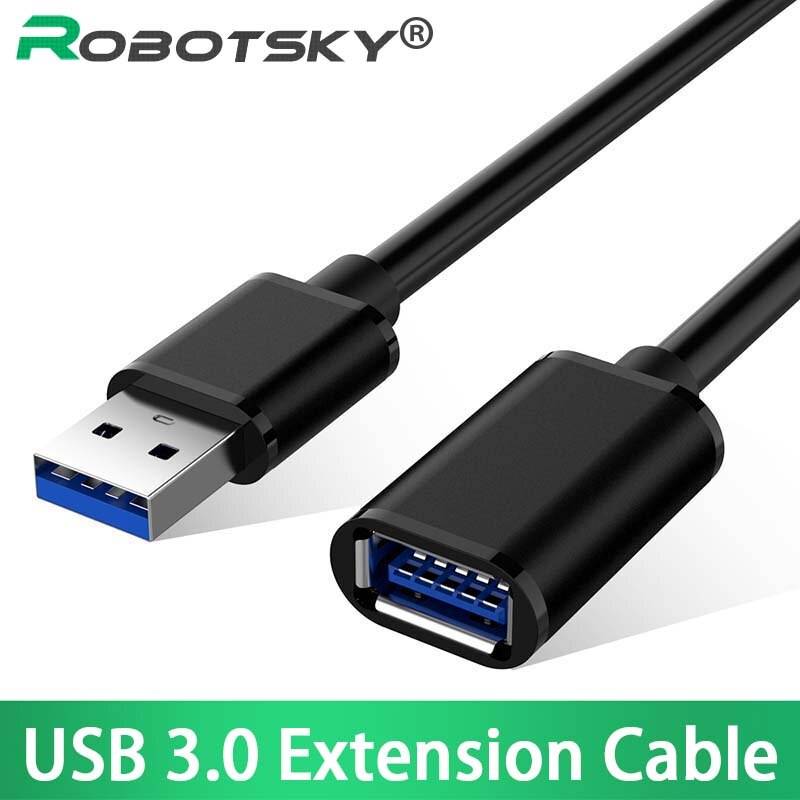 Usb 3.0 förlängning hane till hona data sync kabel snabb hastighet usb 3.0 kabel för pc tangentbord skrivare kamera mus spelkontroll - 0.5m