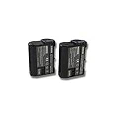 vhbw 2 x batteri passar för Nikon batterigrepp MB-D11, MB-D12, MB-D14 kamera Digicam DSLR (2000 mAh, 7 V, litium) med infochip