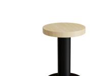 (ComputerSalg) Taburet Marie, 440 mm, Massiv birk, Alu stel