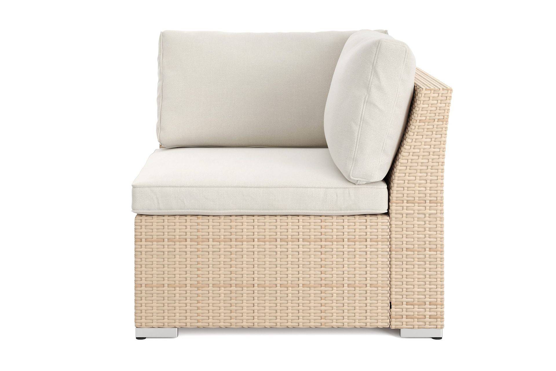 Comfort Garden Wisconsin Hörnmodul utomhus i konstrotting med vattenavisande dyna - Beige Hörnmodul utesoffa