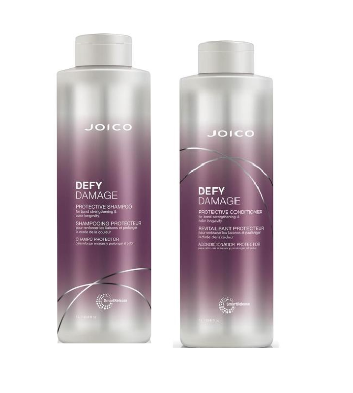 Joico - Defy Damage Protective Shampoo 1000 ml + Joico - Defy Damage Protective Conditioner 1000 ml - Fri fragt og klar til levering - Prismatch