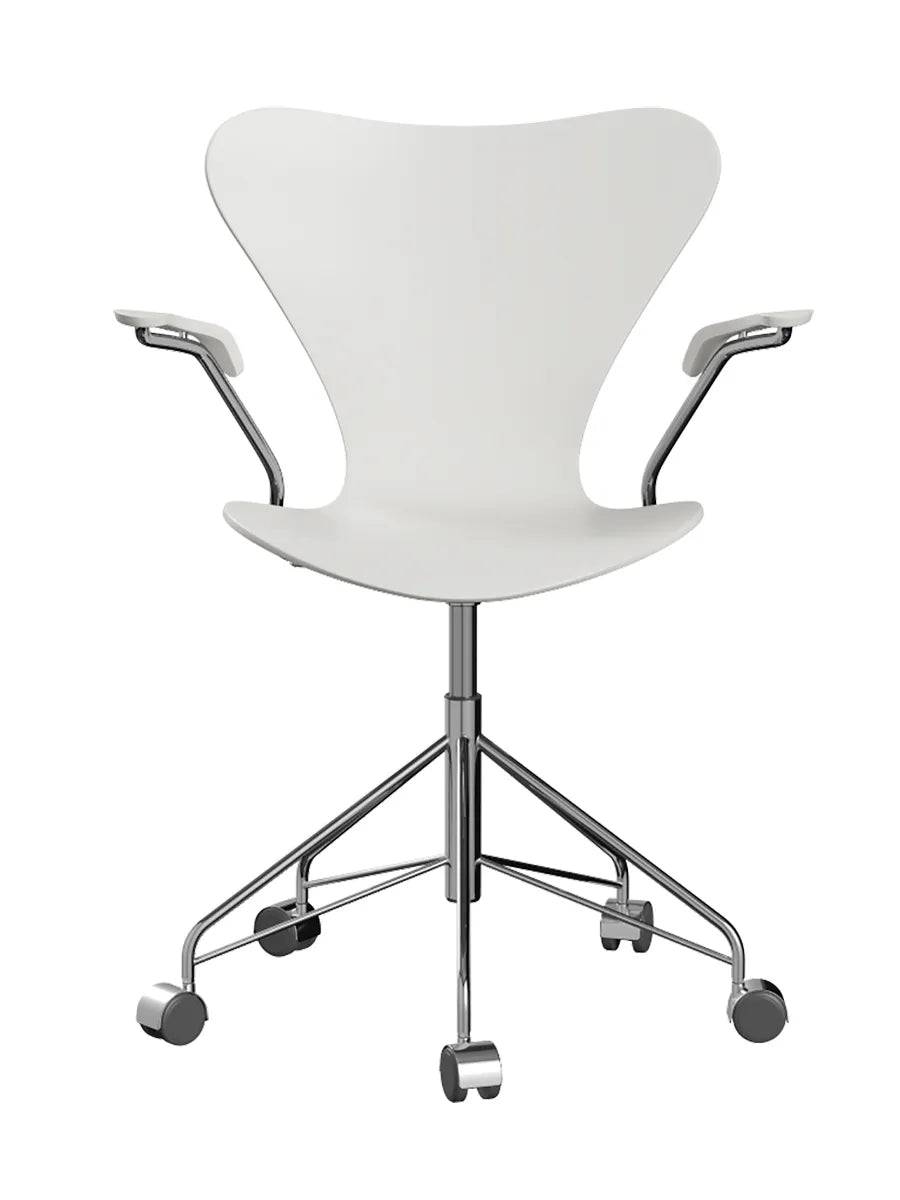 3217 Serie 7 Kontorstol af Arne Jacobsen Uden polstring / Lakeret / Hvid - Jacobsen Plus