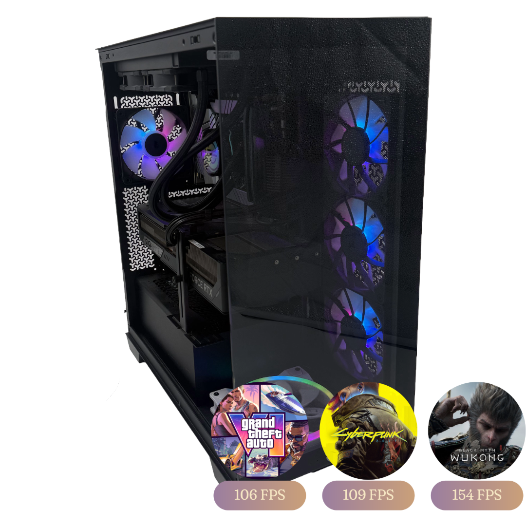 Gaming Desktop – RTX 5090 32GB / Intel Core i9-14900KF / 32GB DDR5 / 2TB NVMe - Svart