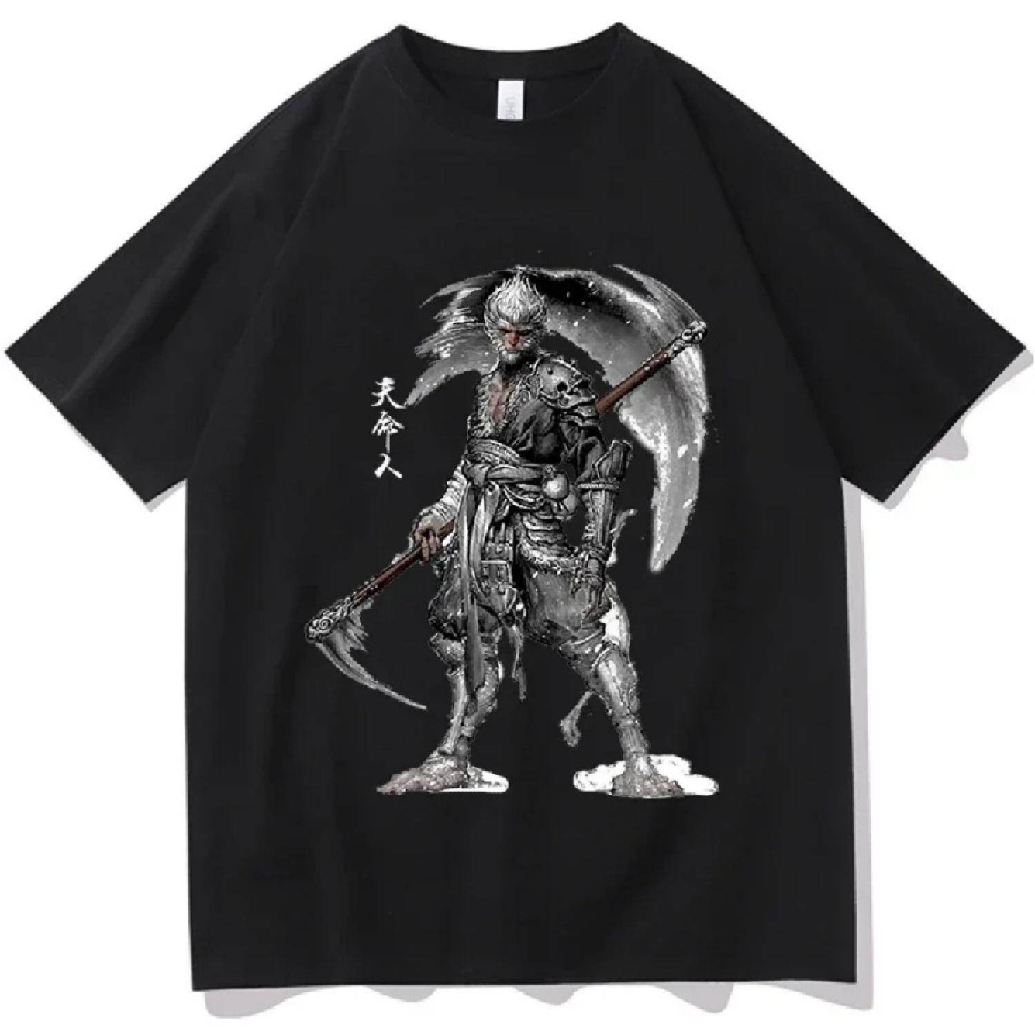 Black Myth Wu Kong T-shirt Dam 2024 Ny Het Spel Kortärmad T-shirt Kvinna Harajuku Unisex Streetwear Y2k Kläder Toppar cm