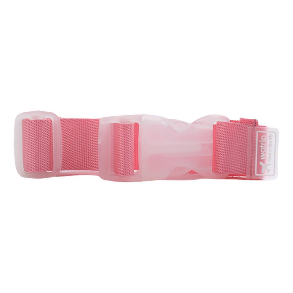 (Pink)Nylon Travel Luggage Strap With Secure Buckle Multiple Colors Anti Durable Loss
