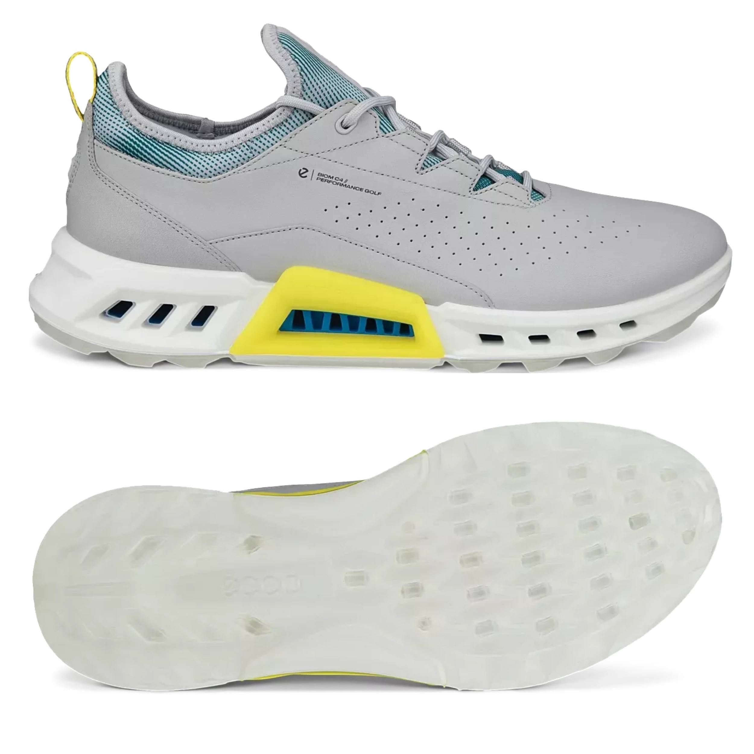 ecco Golf Biom C4 Gore-Tex Surround Golfschuh, grau/helltürkis