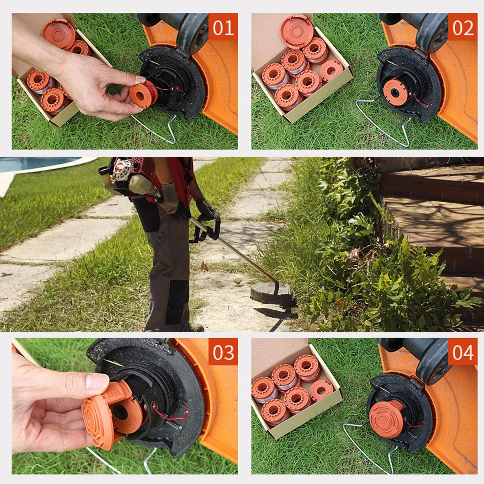 Trimmerspolelina För Worx WG154 WG163 WG180 WG175 WG155 WG151 WG160 Sladdlös Grästrimmer Klippare Gräsklippare Ersättningsverktyg