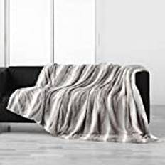 Douceur d'Intérieur, Pläd 180 x 220 cm, imitation päls/sherpa, sven