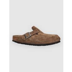 Birkenstock Boston Soft Footbed Suede Leather Sandaler - dark tea tonal fb - 42