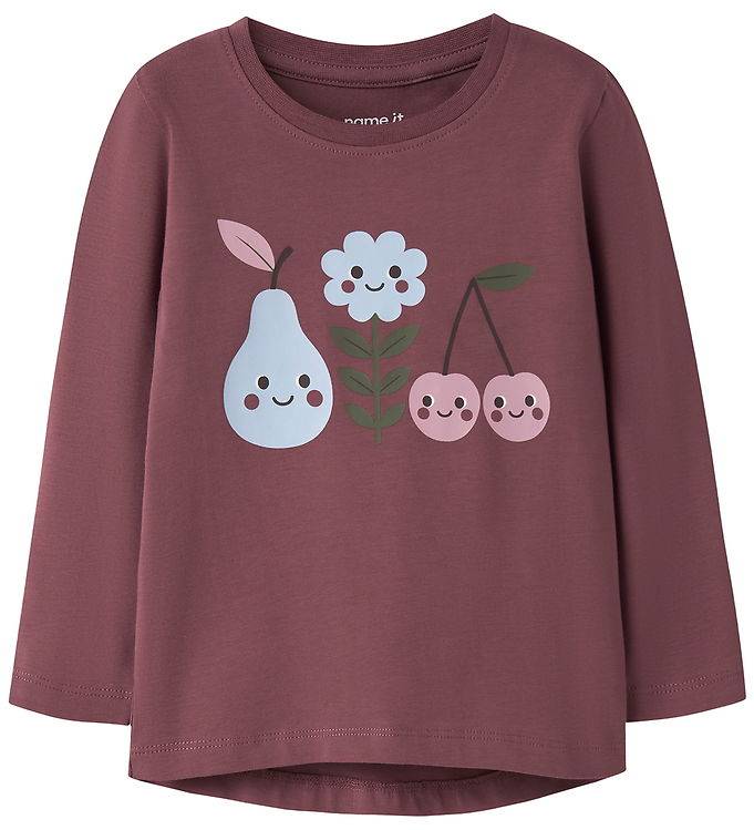 Name It Bluse - NmfVix - Wild Ginger/Fruits - Name It - 3 år (98) - Bluse