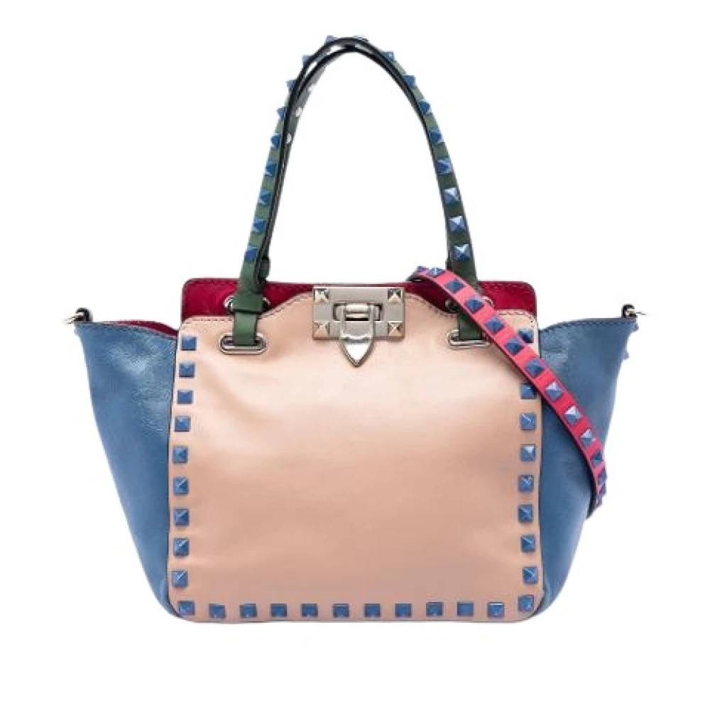 Valentino Vintage Pre-owned Studded Satchel - Vintage - Dame - Flerfarvet - ONE SIZE - Uld