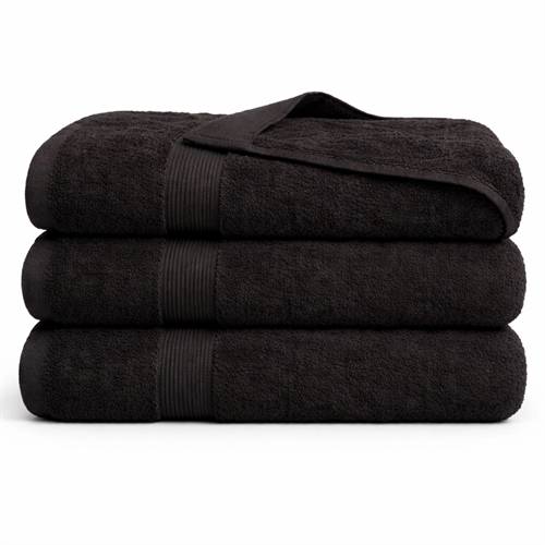 Bambuhandduk - Bambu/bomull - Svart