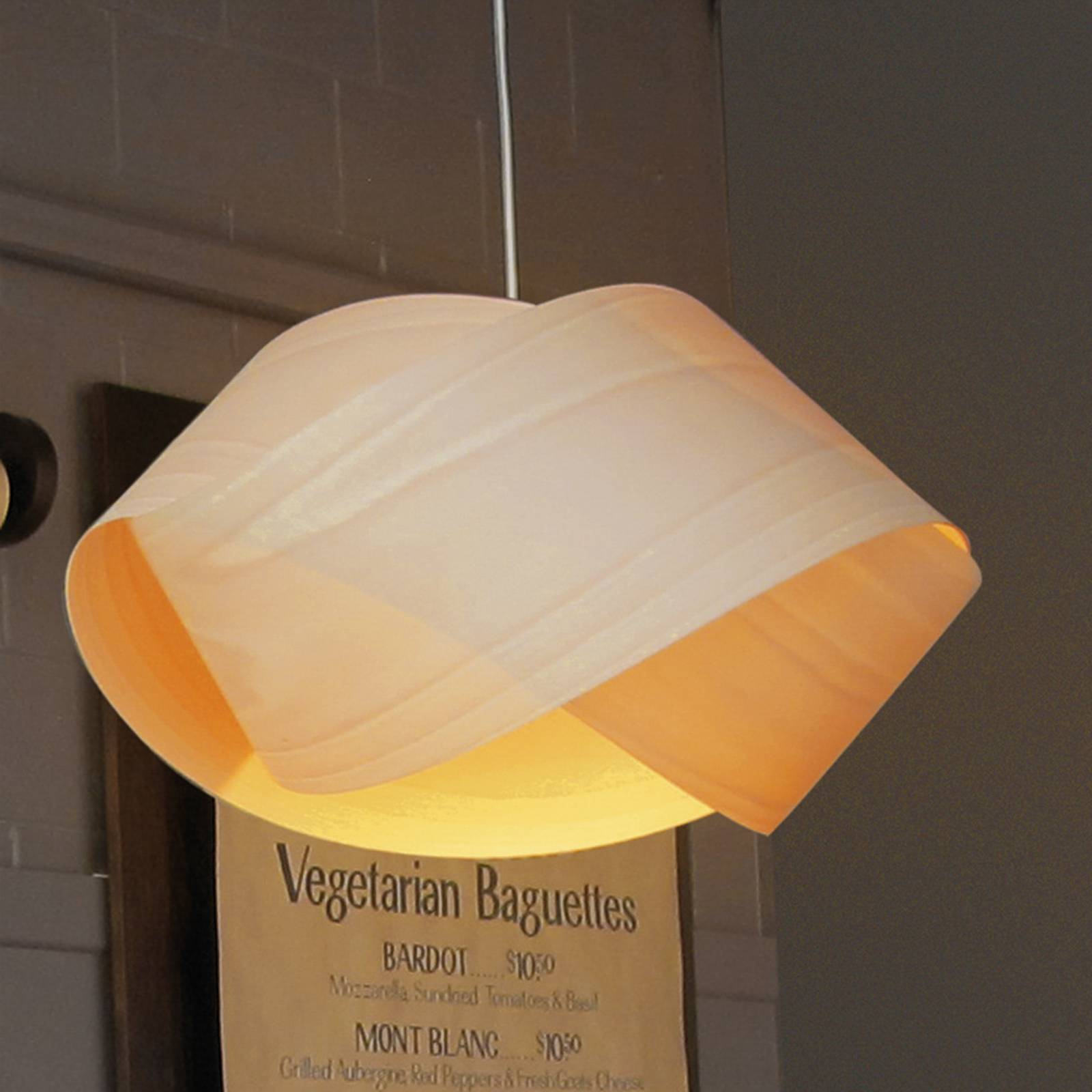 LZF LAMPS Hængelampe Nut, dæmpbar, Lyst træ, Stue/spisestue, Træ, Design