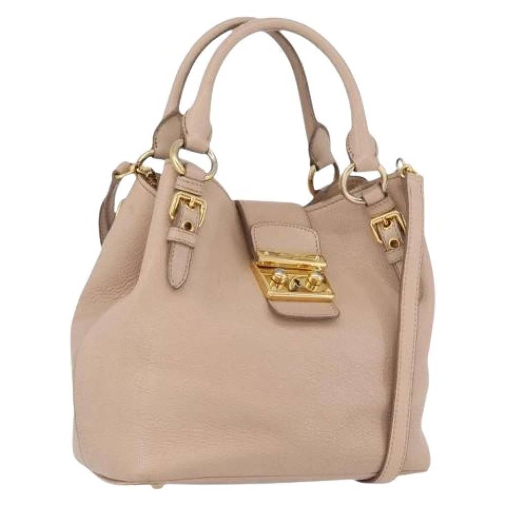 Miu Miu Pre-owned Pre-owned Håndtaske - Vintage - Dame - Lyserød - ONE SIZE - Uld