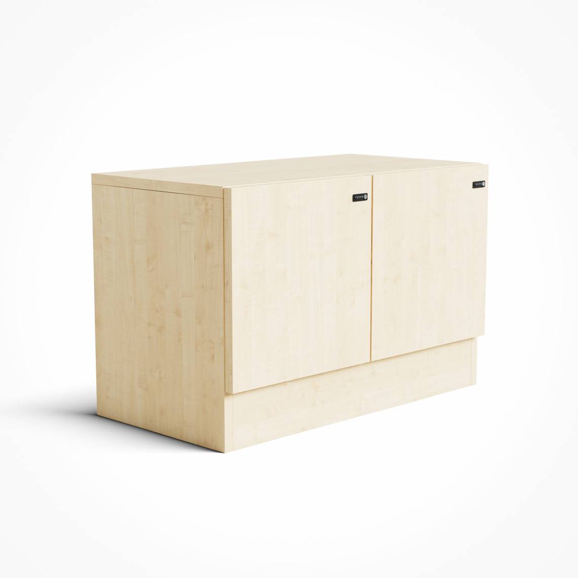 Kontorsskåp Lockers Forty - 52x80x43 cm, Färg Björk, Lås Kombinationslås