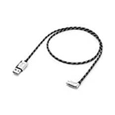 Volkswagen 000051446AF kabel USB-A till mikro-USB premiumkabel 70 cm vinklad laddningskabel datakabel