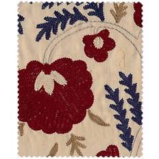 Textil Wightwick Embroidery Ecru/Indigo från William Morris & Co