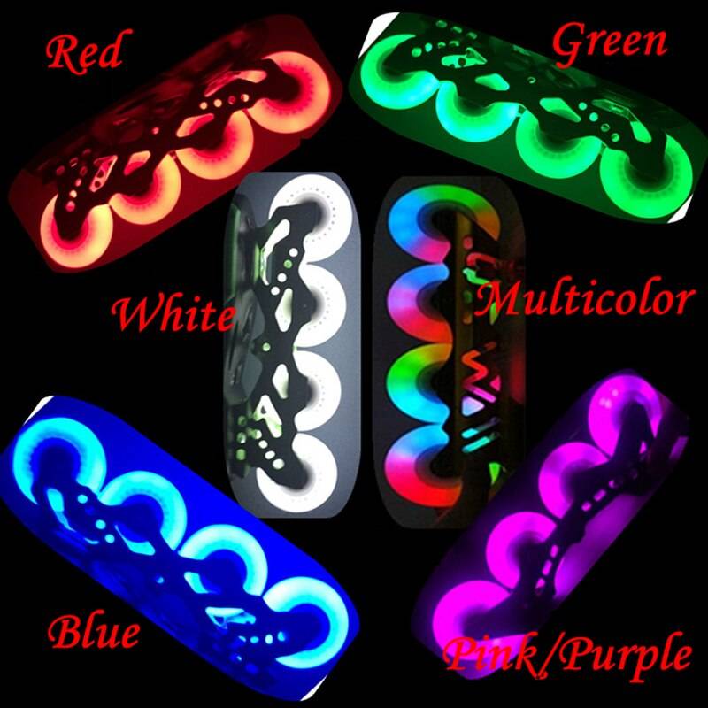 Inline Skridskohjul 8 st 90A - 76mm flerfärgade