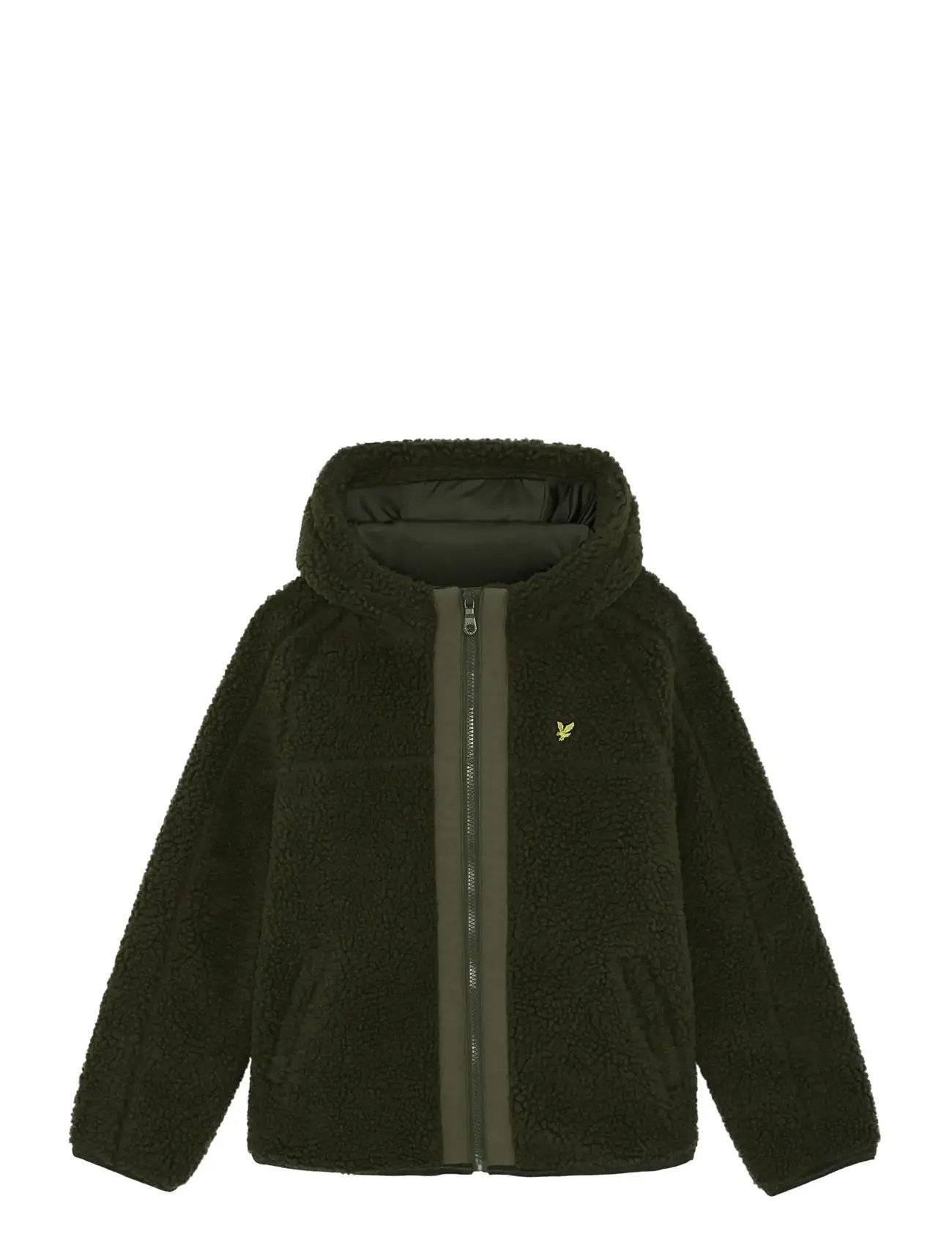 LYLE & SCOTT Hooded Sherpa Fleece Jacket | Green | 122-128