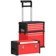 Værktøjsvogn med 3 Stabelbare Dele / Transport Værktøjskasse – 52 x 32 x 72 cm