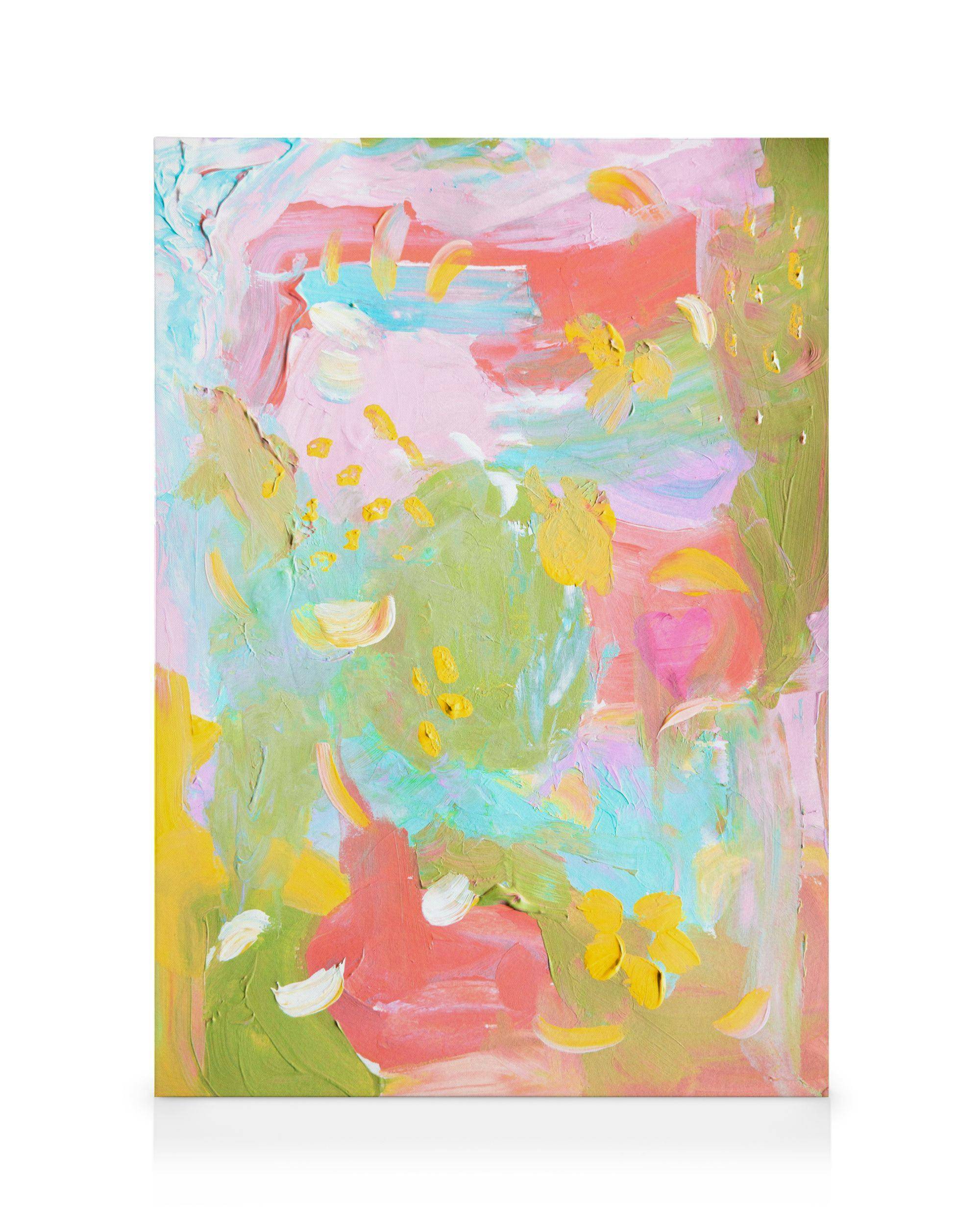 Canvastavlor Happy Mess Canvastavla (50x70 cm - Svart ram)