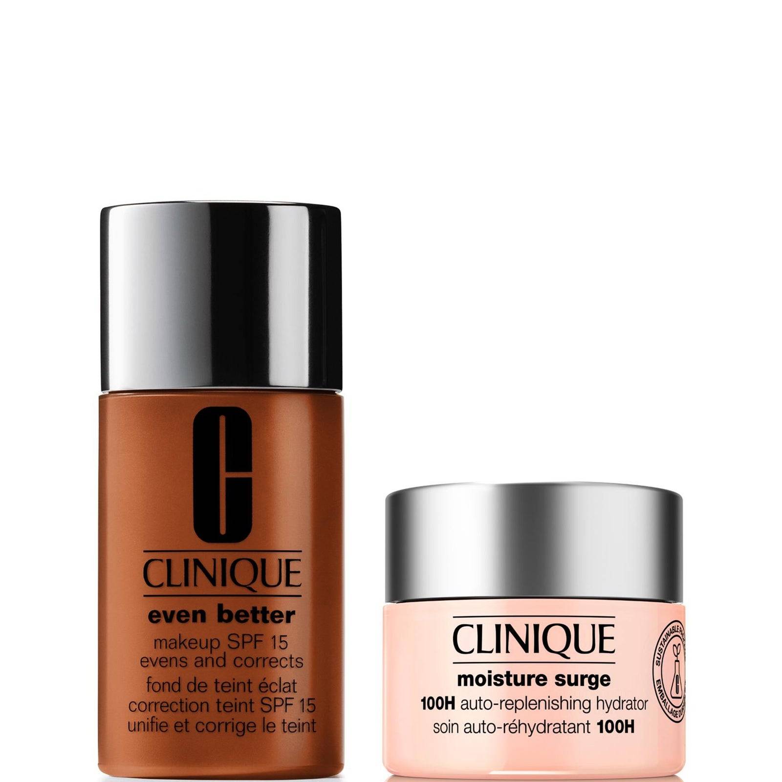 Clinique Even Better Vitamin Makeup Foundation & Moisture Surge 100H Hydrator Moisturiser Bundle (Various Shades) - WN 115.5 Mocha