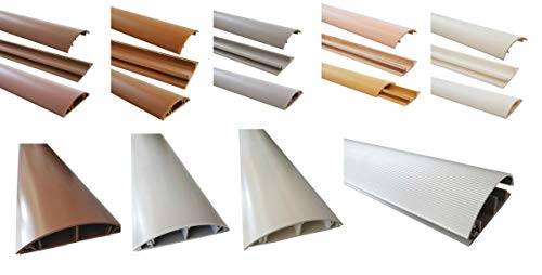1 m golvkabelkanal, PVC eller aluminium, självhäftande, i olika bredder, kabelkanal: 70 mm, färg: ljusbrun melerad