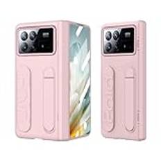 Telefontillbehör Compatible with Xiaomi Mix Fold 3 Screen Protector Case,Full Body Protective Case W Adjustable Kickstand+Finger Strap Handheld Design Shockproof Flip Slim Phone Case Drop Shockproof P