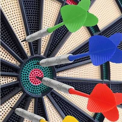 112 st Decathlon 14g mjuka dartpilar 12 set med integrerade elektroniska fritidsdartpilar - Multifärgad (Multi-size)