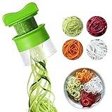 AUAUY Handhållen grönsaksskivare, spiralskivare, grönsaksspiralskärare pasta spaghettimaskin för morot, frukt, gurka, potatis, pumpa, zucchini, nudel