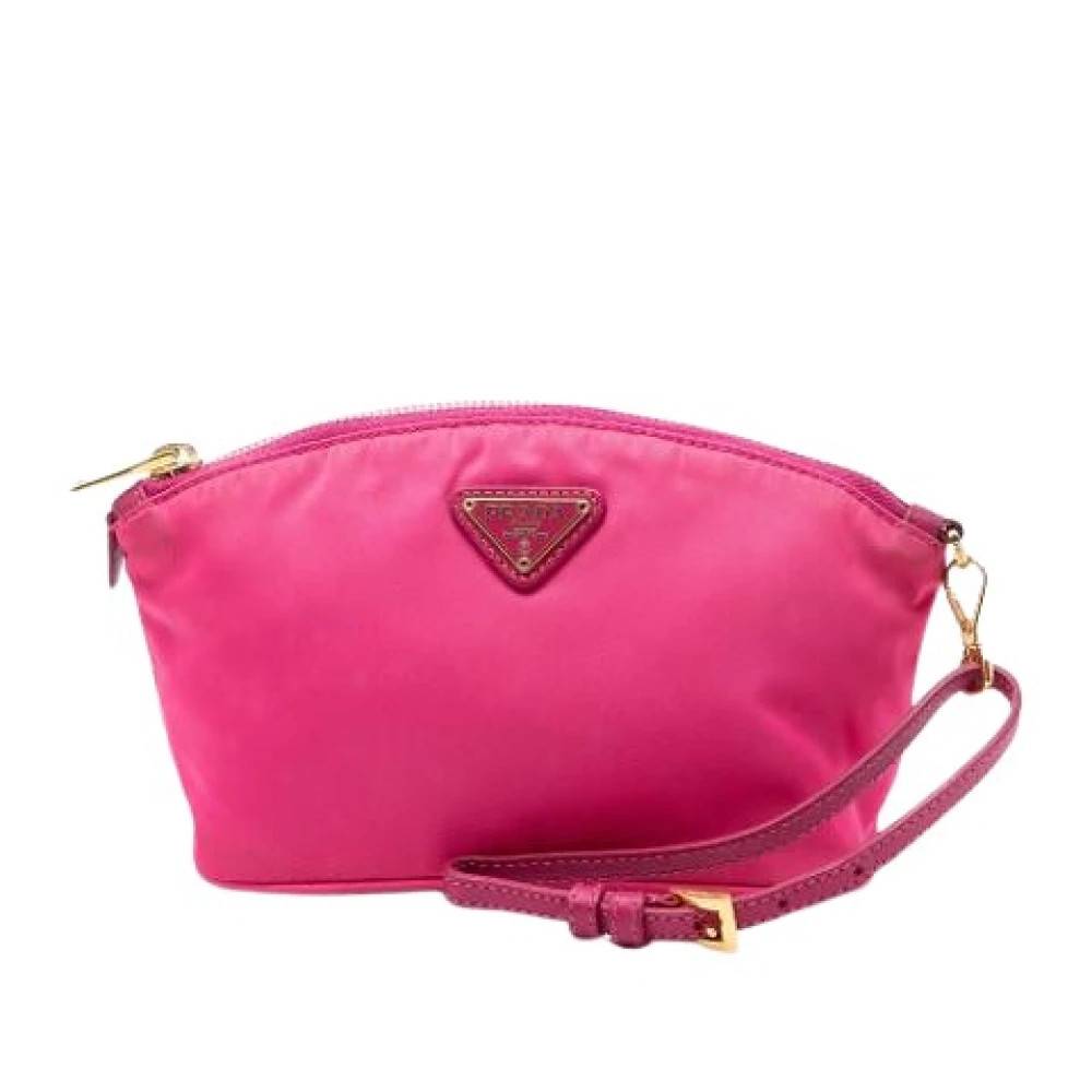 Prada Vintage Pre-owned nylon prada-tasker - Vintage - Dame - Lyserød - ONE SIZE - Nylon