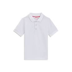 Kids' polo shirt in stretch cotton with logo print