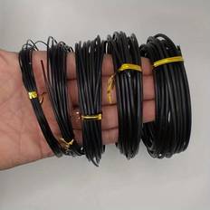 TEMU 5 Rolls Black Aluminum Wire Line Diy Craft Art Wire Soft Flexible Metal Iron Wire Bonsai Craft Use (black Style, 5m For Each)