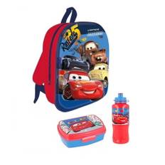 Disney Cars børnehavestart sæt - rygsæk, madkasse og drikkedunk
