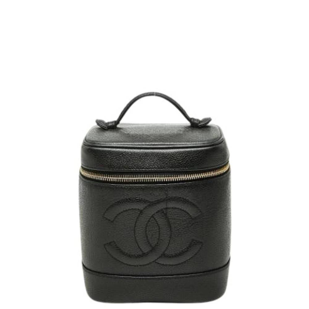 Chanel Vintage Pre-owned Vanity Bag - Vintage - Dame - Sort - ONE SIZE - Læder