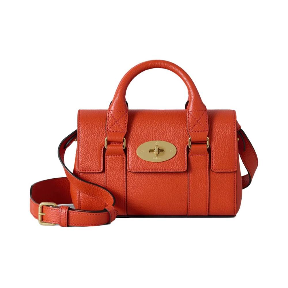 Mulberry Small Classic Grain Bayswater - Tasker - Dame - Orange - ONE SIZE - Uld