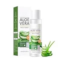 Ansikts tonic lotion med aloe vera, djup lugnande och återfuktande tonic, ansiktstonic för kvinnor, aloe vera ansiktstonic