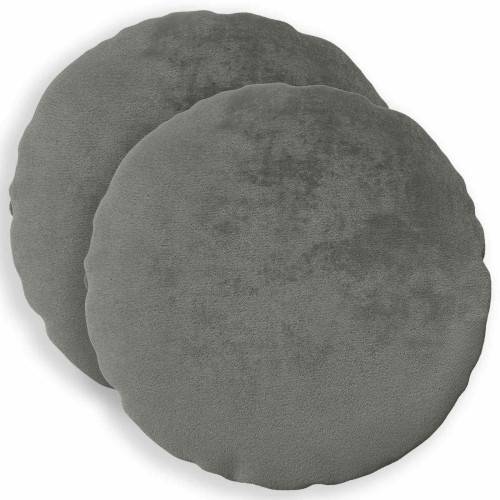 Kuddöverdrag 2 st HEERLEN Mörkgrå Ø 60 cm Flanell