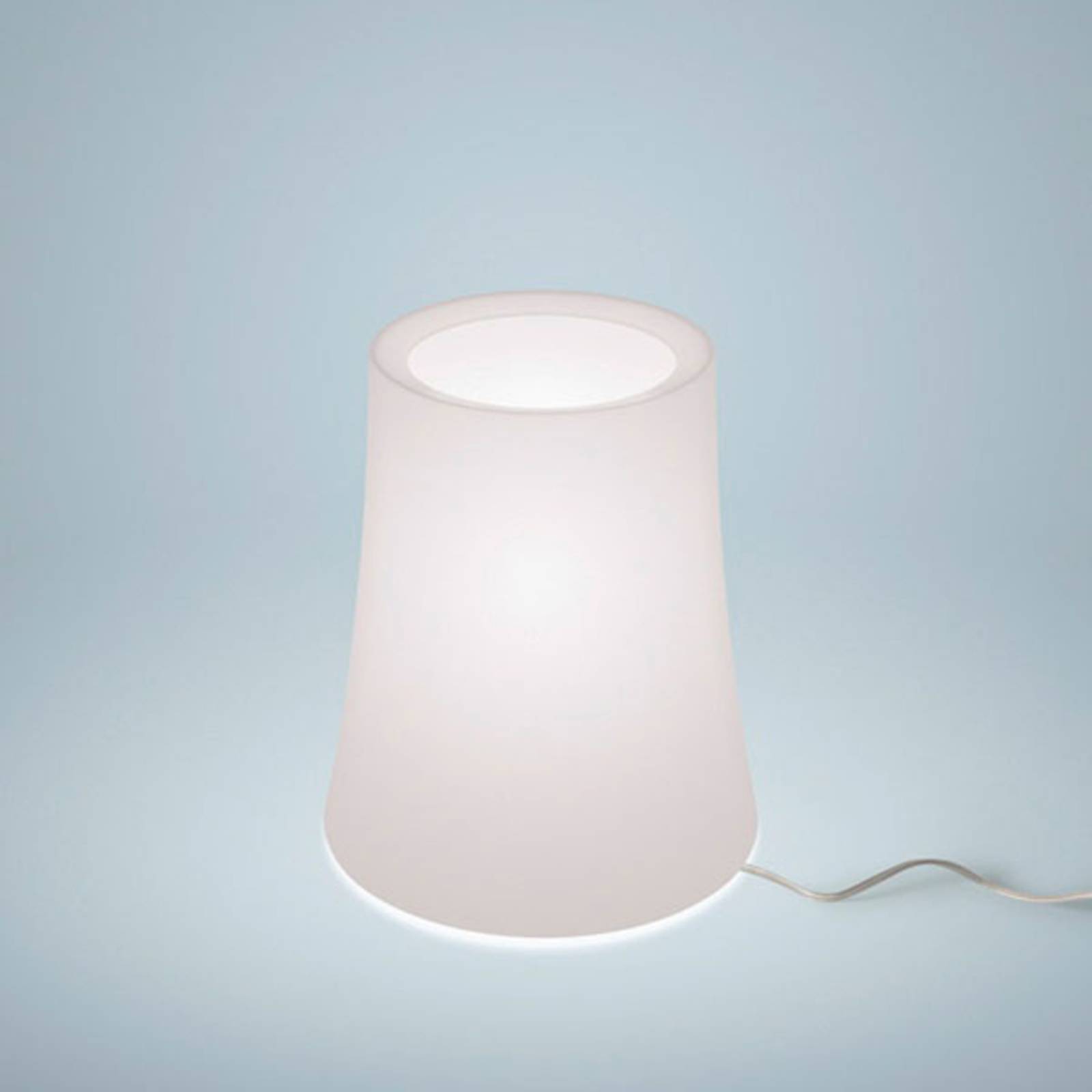 Foscarini Design bordslampa Birdie Zero, Vitt / opal, Vardagsrum / matsal, Syntetmaterial, Design, Bordslampa