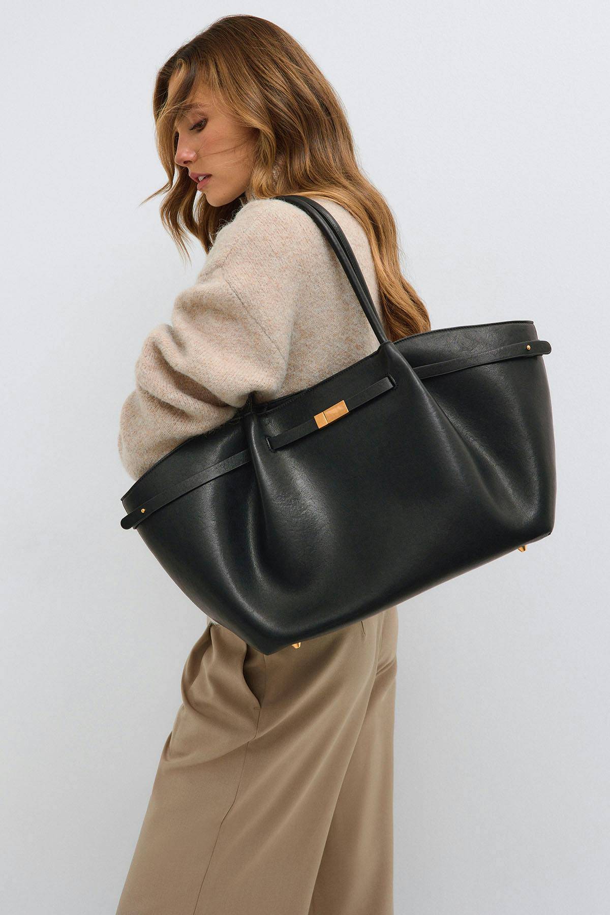 Gina Tricot-Tote bag-Skuldertasker-Sort-ONESIZE-Dame
