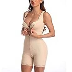 Bustiers korsetter för kvinnor magkontroll kroppsdräkt för kvinnor bodysuit byst mitt på låret kroppsformare shorts storlek M, BEIgE, 5XL