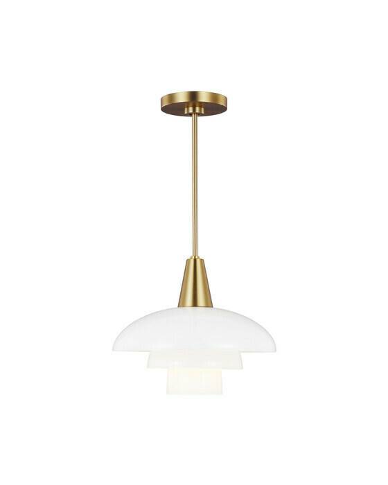 Visual Comfort Rossie takpendel mässing/vitt glas - Guld / Brun