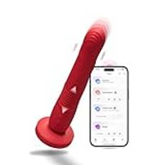 LOVENSE Gravity Realistic Dildo Vibrator med Bluetooth App kontrollerad, Vibrerande Dildos för Klitoris G-Spot Anal Stimulering, Sexleksaker för vuxna för kvinnor och par