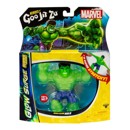 Heroes of Goo Jit Zu Marvel Glow Surge Hulk Strækbar Figur