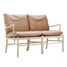 Carl Hansen - OW149-2 - Colonial Sofa, Vitoljad Ek, Lädergrupp C Sif - 95 - Sofaer - Ole Wanscher - Brun