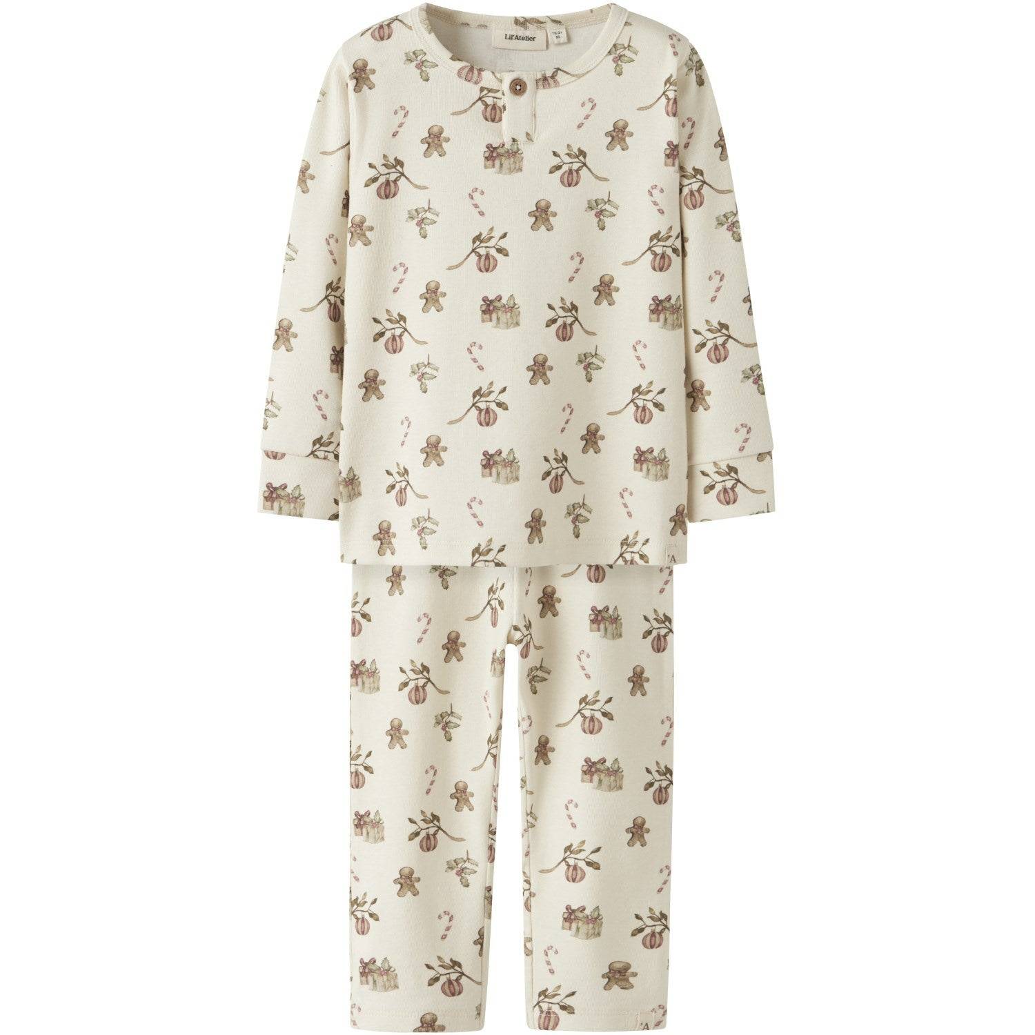 Lil’Atelier Jule Nattøj sæt Turtledove Christmas GIT Ls Str. 98