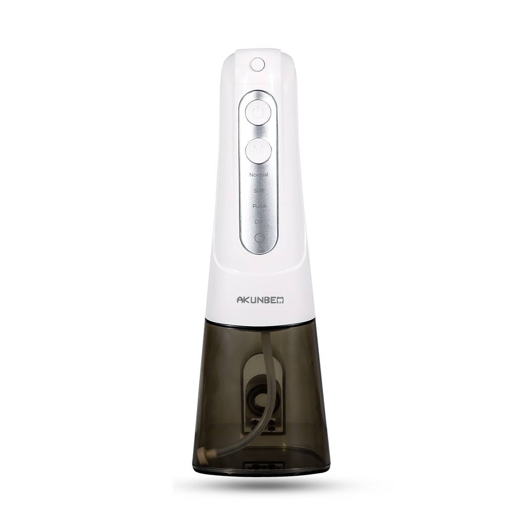 Akunbem ipx 7 bärbar sladdlös vattentråd uppladdningsbar jettråd dental surfer vattentät oral irrigator 300ml - Endast vattentråd