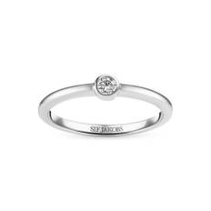 Sif Jakobs Jewellery, Accessoarer , Dam, 50 MM, Silverring med vita zirkoner