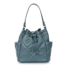 Hype me up medium quilted blue bucket bag