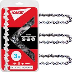 KAKEI Sägeketten 3/8" 1,3 mm 56 TG 40 cm - 3 Stück - kompatibel mit Dolmar Einhell Husqvarna 120 Mark II, 135, Makita, Einhell und andere